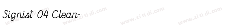 Signist 04 Clean字体转换
